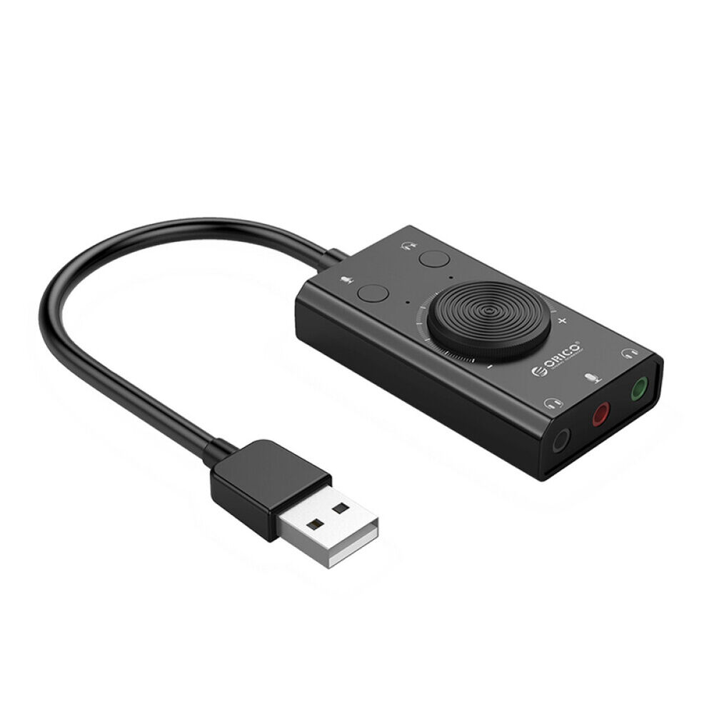 2-in-1 Universal USB Sound Card with LED Indicator