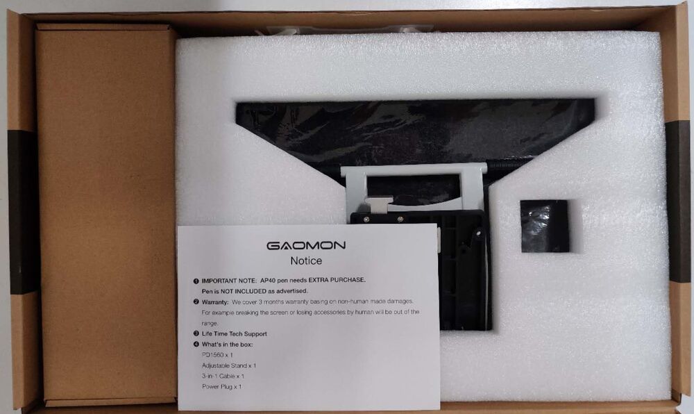 GAOMON PD1560 15.6" Digital Graphic Drawing Tablet with Screen Pen Display