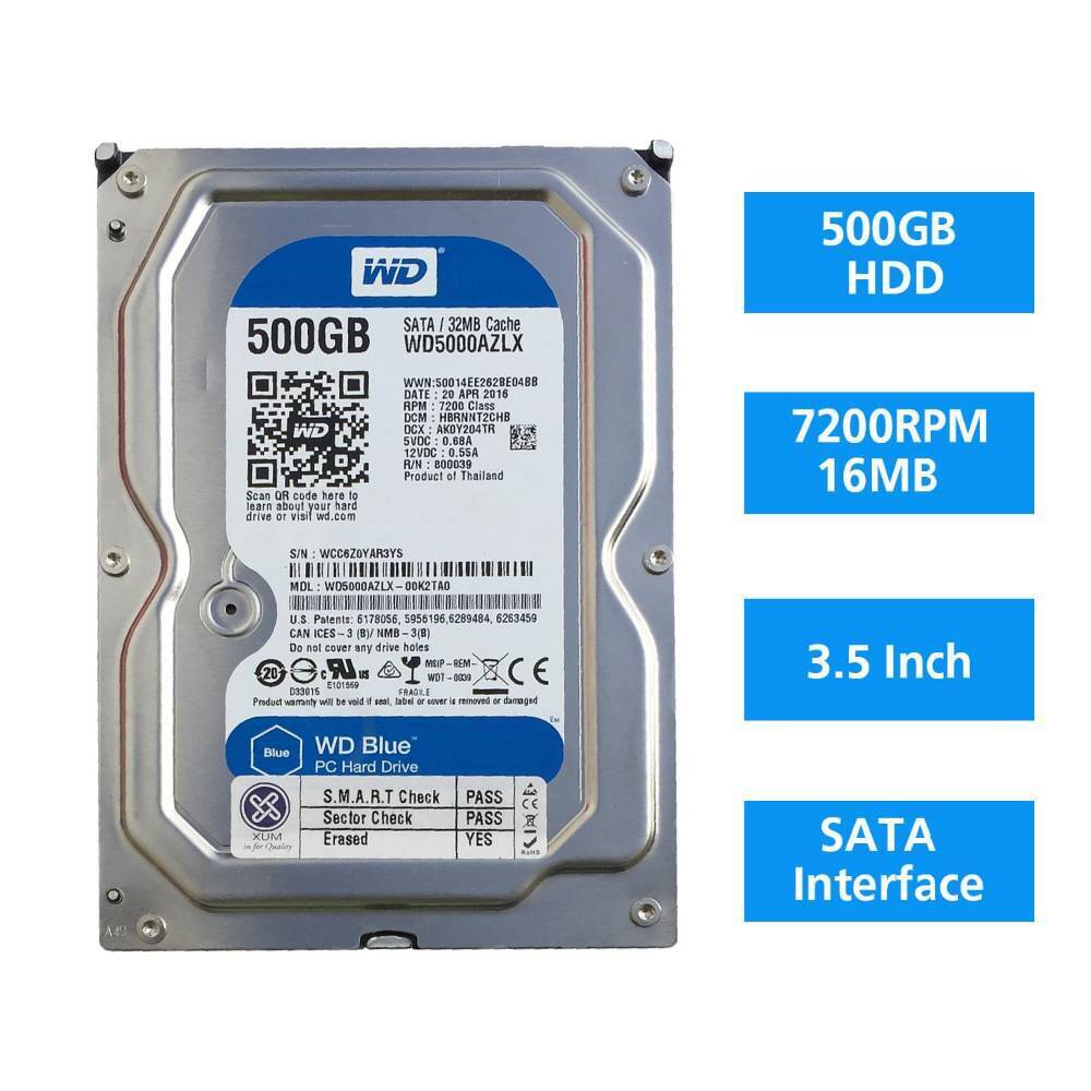 500GB SATA 3.5" Internal Hard Drive with Windows 11 Pro