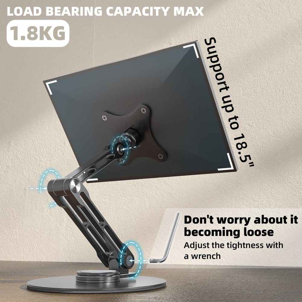 75mm VESA Foldable Monitor Stand for 15.6-17" Displays