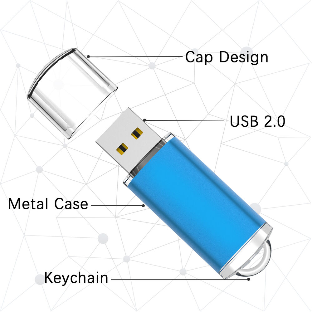 High-Capacity USB 2.0 Flash Drives - 2GB to 64GB Options