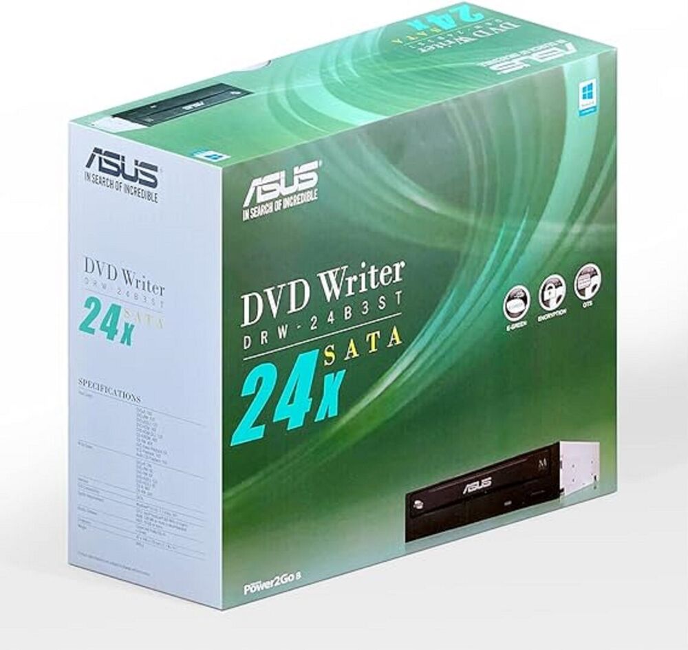 ASUS 24X SATA Internal Optical Drive - DRW-24B3ST/BLK/G/AS