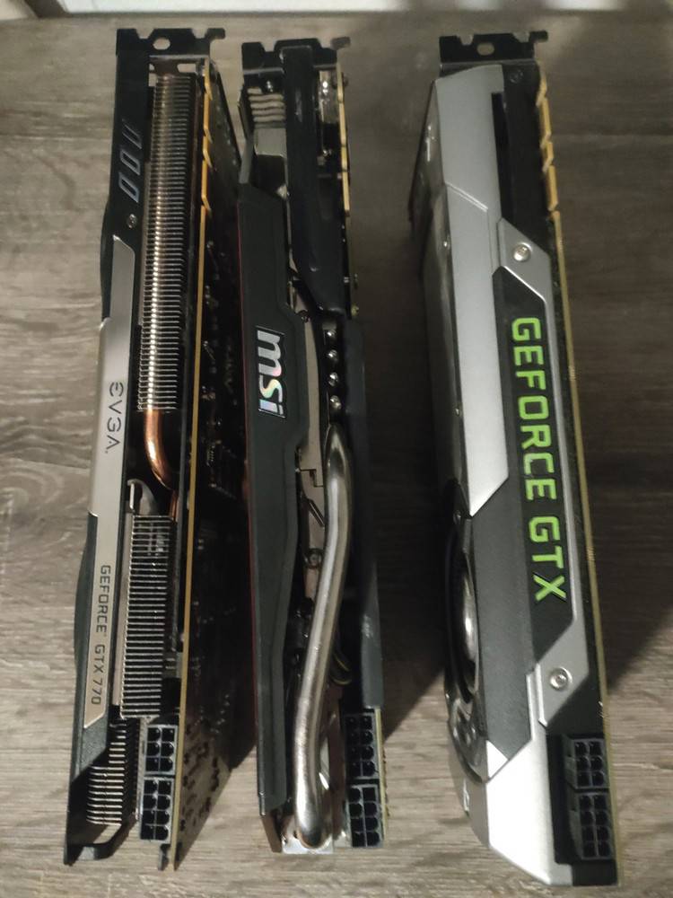 3x NVIDIA GeForce GTX 770 2GB GDDR5 Graphics Cards - MSI, EVGA