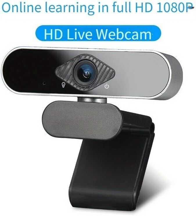 1080P Full HD USB Webcam with Built-in Microphone