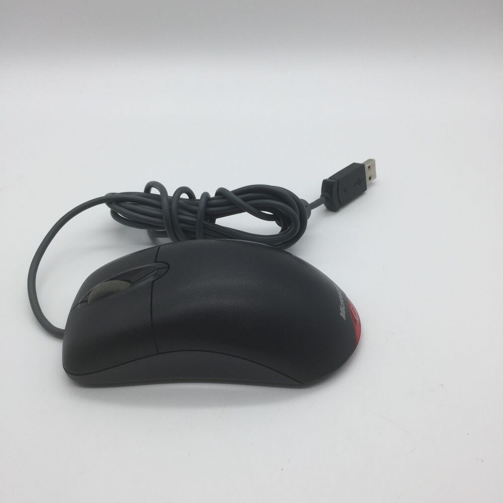 Microsoft Wheel Mouse Optical USB X802382 1.1A Black - Tested & Free Shipping