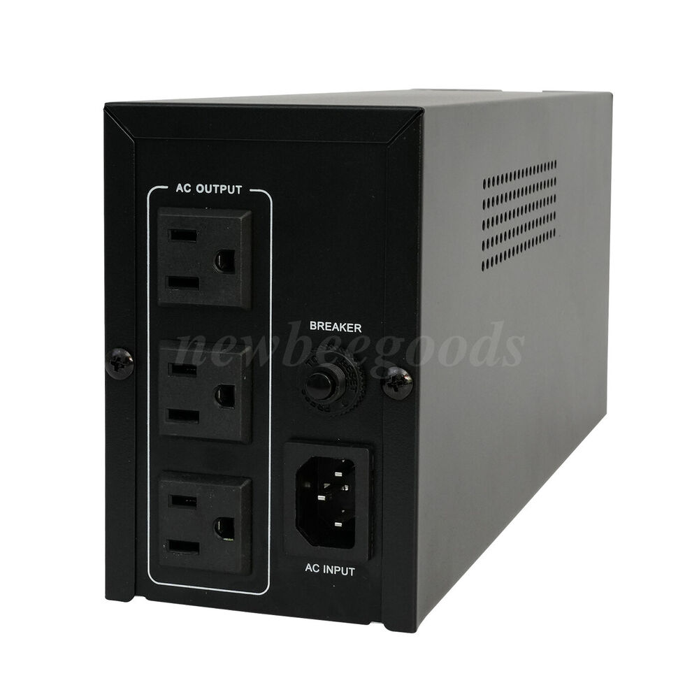1000VA 600W UPS Battery Backup with LCD Display