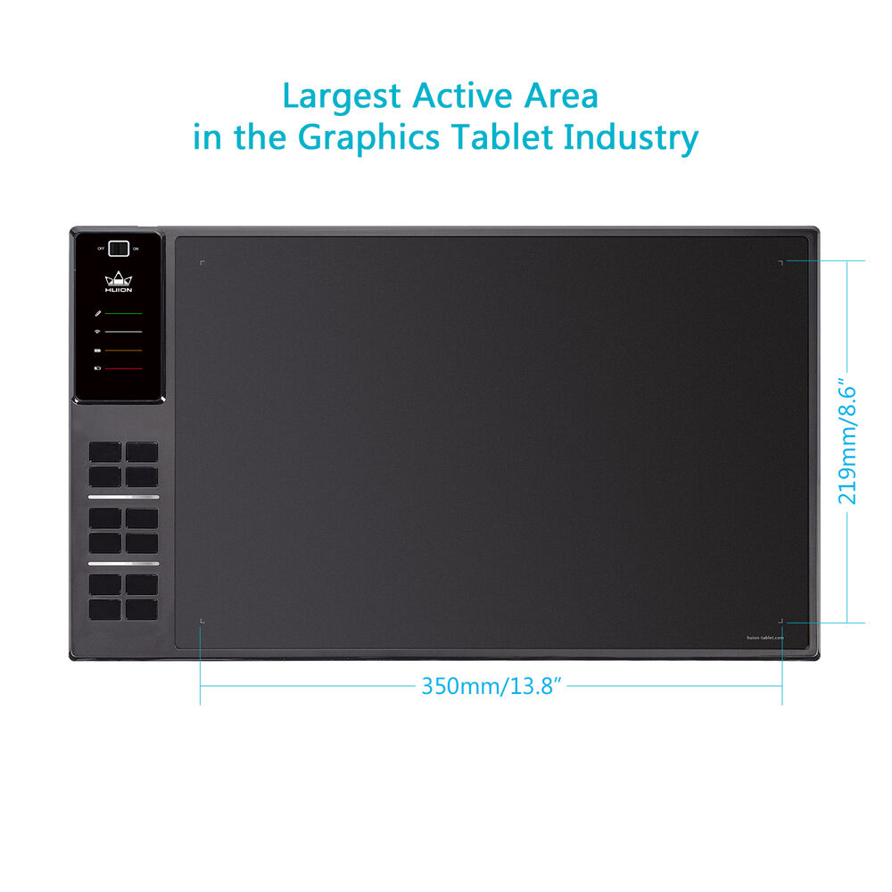 Huion WH1409 Certified Refurbished Large Wireless Graphics Tablet