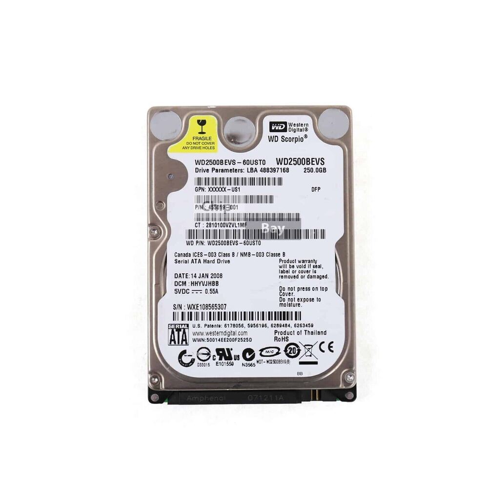1TB 2.5" SATA HDD Laptop Hard Drive with Windows 10/11 Pro