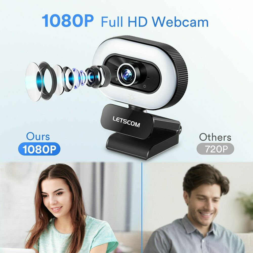 1080P HD Webcam with Microphone for PC and Laptop