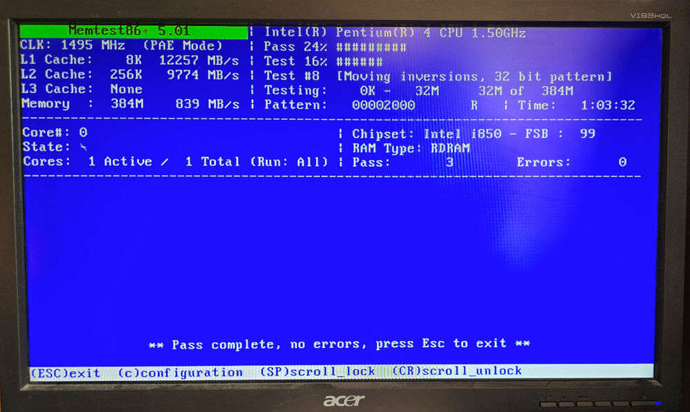 Intel D850GB Motherboard with Intel Pentium 4 and 384MB RDRAM - Fully Tested