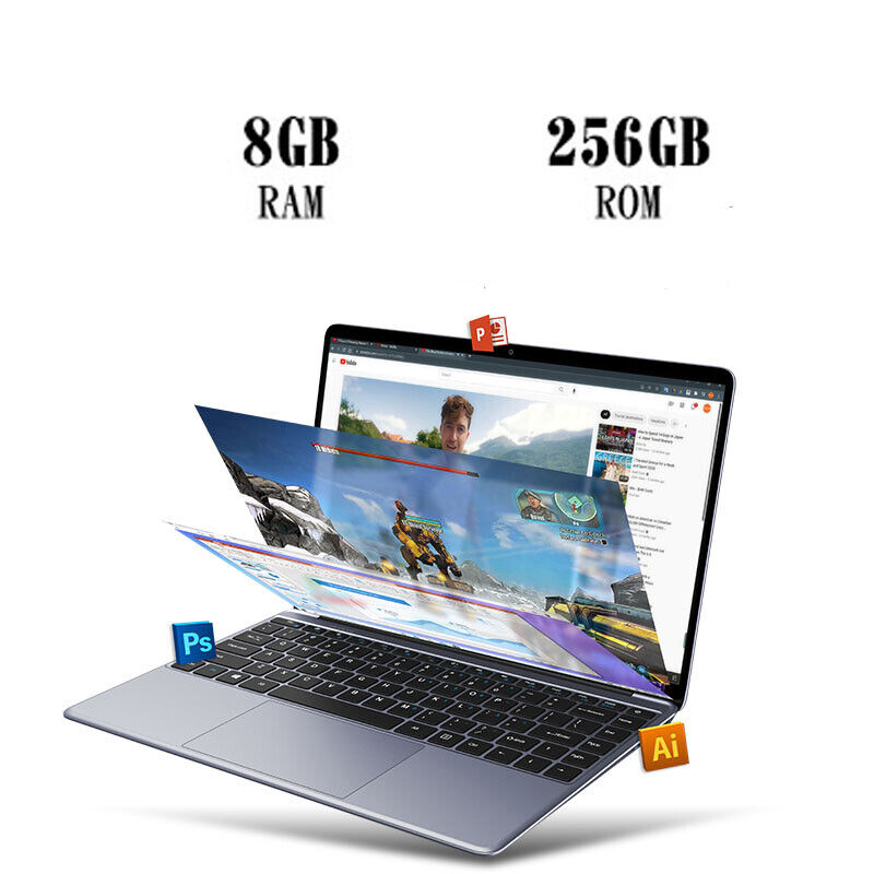 CHUWI 14.1" Laptop with Windows 10 Home, 2.7GHz, 8GB RAM, 256GB SSD
