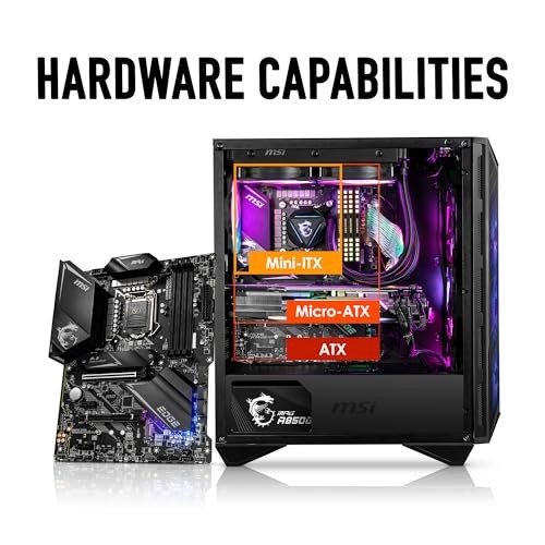 MSI MPG GUNGNIR 111R Mid Tower Gaming PC Case with USB 3.2 Gen2x2 Type-C - Black
