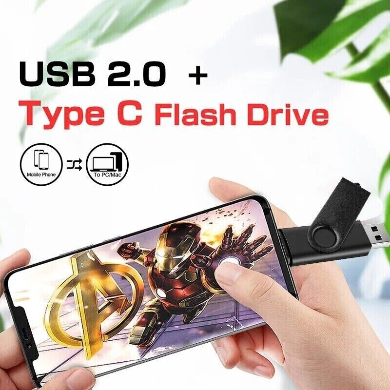 256GB Dual-Interface Type C Flash Drive - High-Speed USB 3.0 & USB C