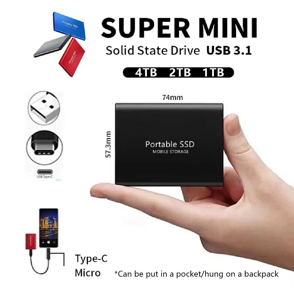 1TB High-Speed USB 3.1 Type-C External SSD