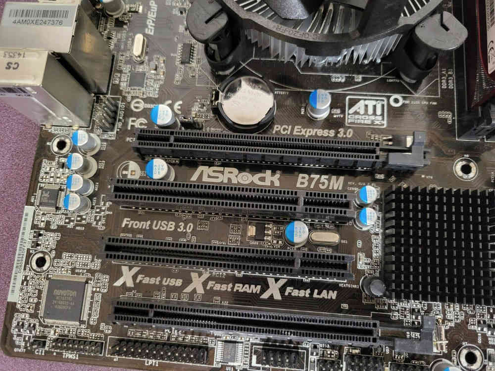 AsRock B75M Motherboard with Intel Pentium CPU and 4GB DDR3 RAM