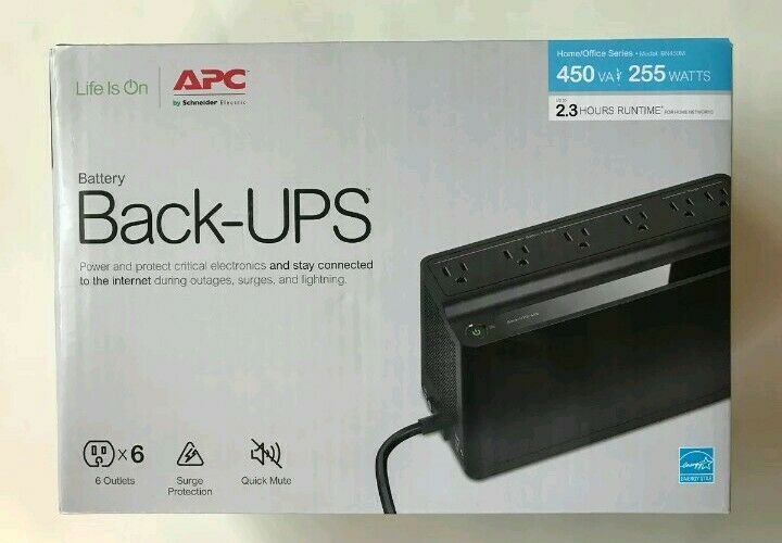 UPS Battery Backup Surge Protector with 6 Outlets