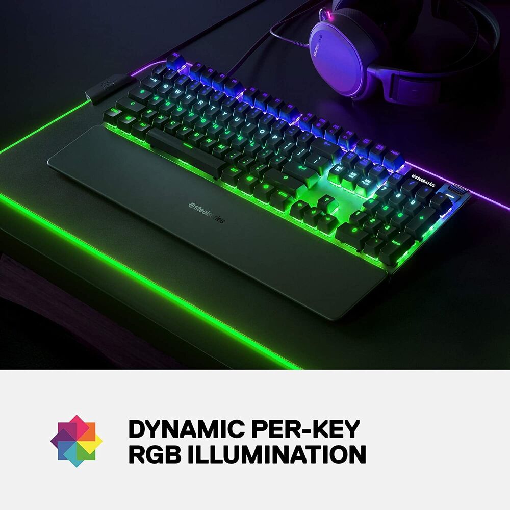 Renewed SteelSeries Apex Pro Gaming Keyboard with Smart Display