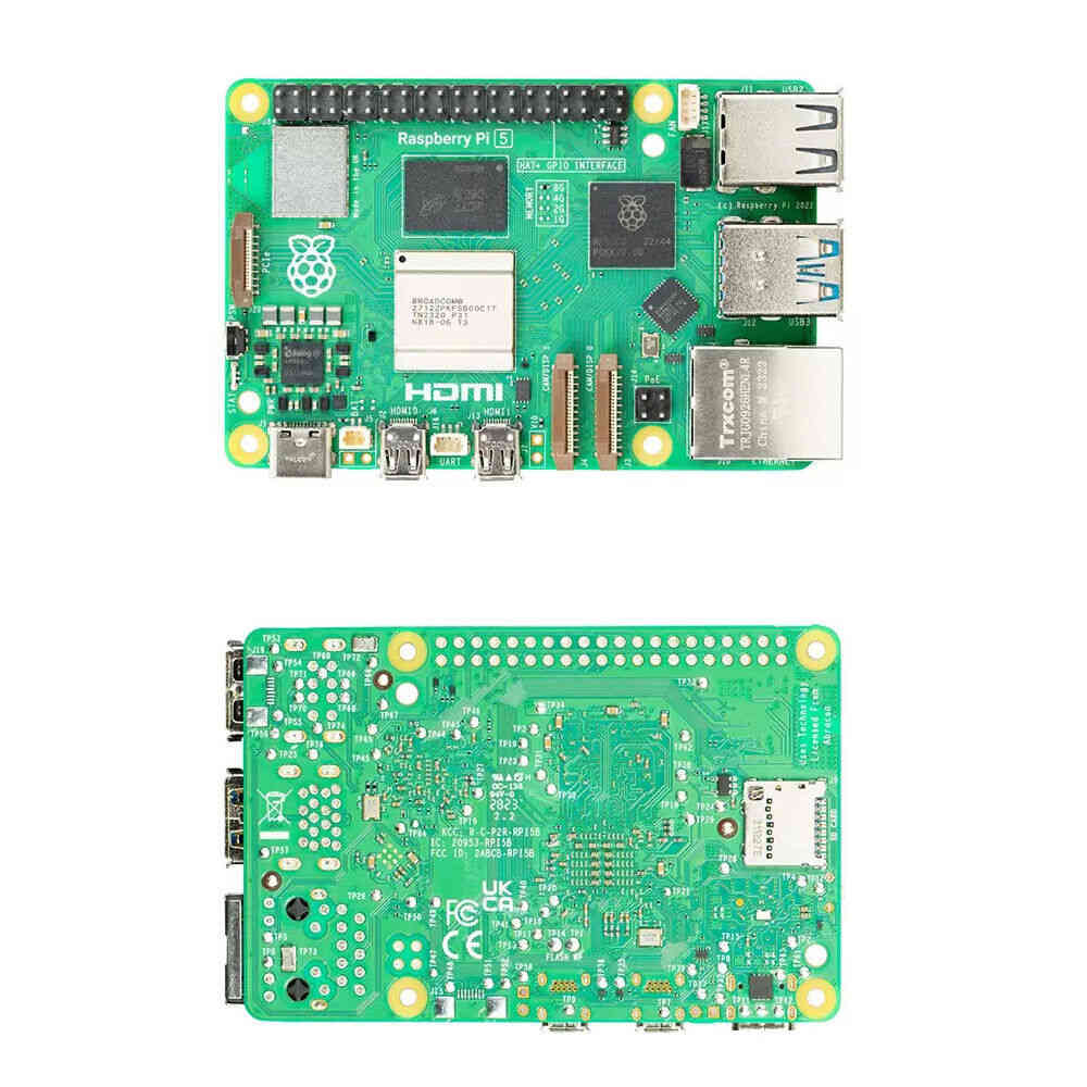 Raspberry Pi 5 DIY Kit with 4GB/8GB RAM, Acrylic Case, Power Adapter, HDMI, and Cool Fan