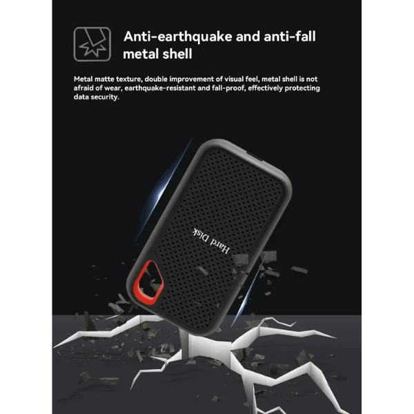 4TB M.2 Portable SSD with USB 3.1 Type-C, High-Speed Data Transfer
