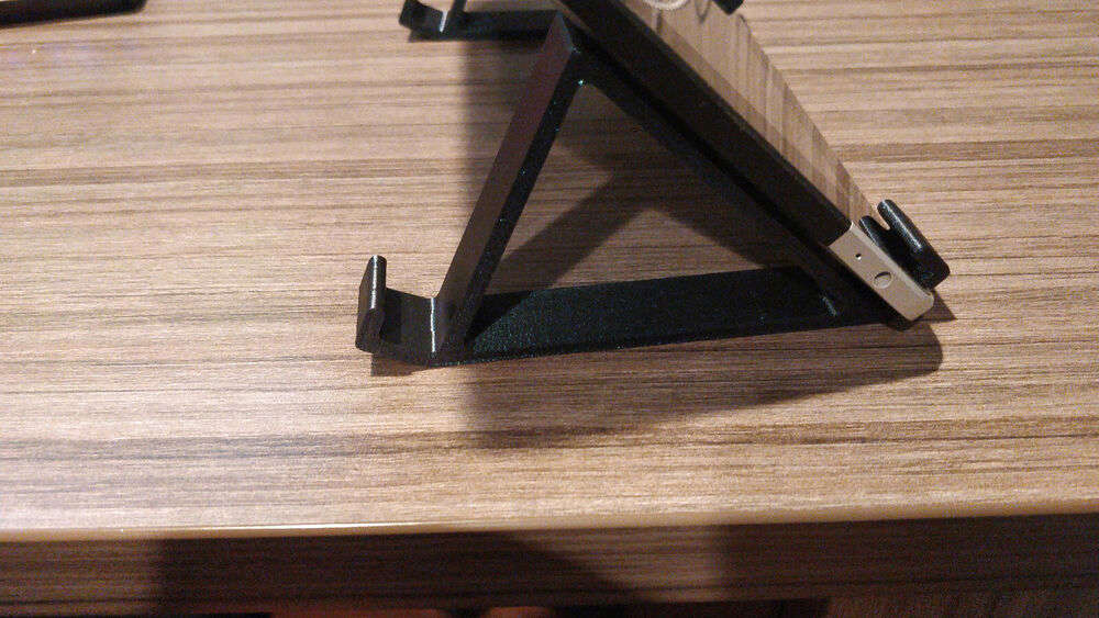 Dual Portable Monitor/Device Stands in Burnt Titanium