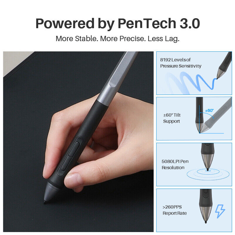 Huion Inspiroy 2 L Drawing Graphics Tablet with Huion PenTech 3.0 Refurbished H1061P