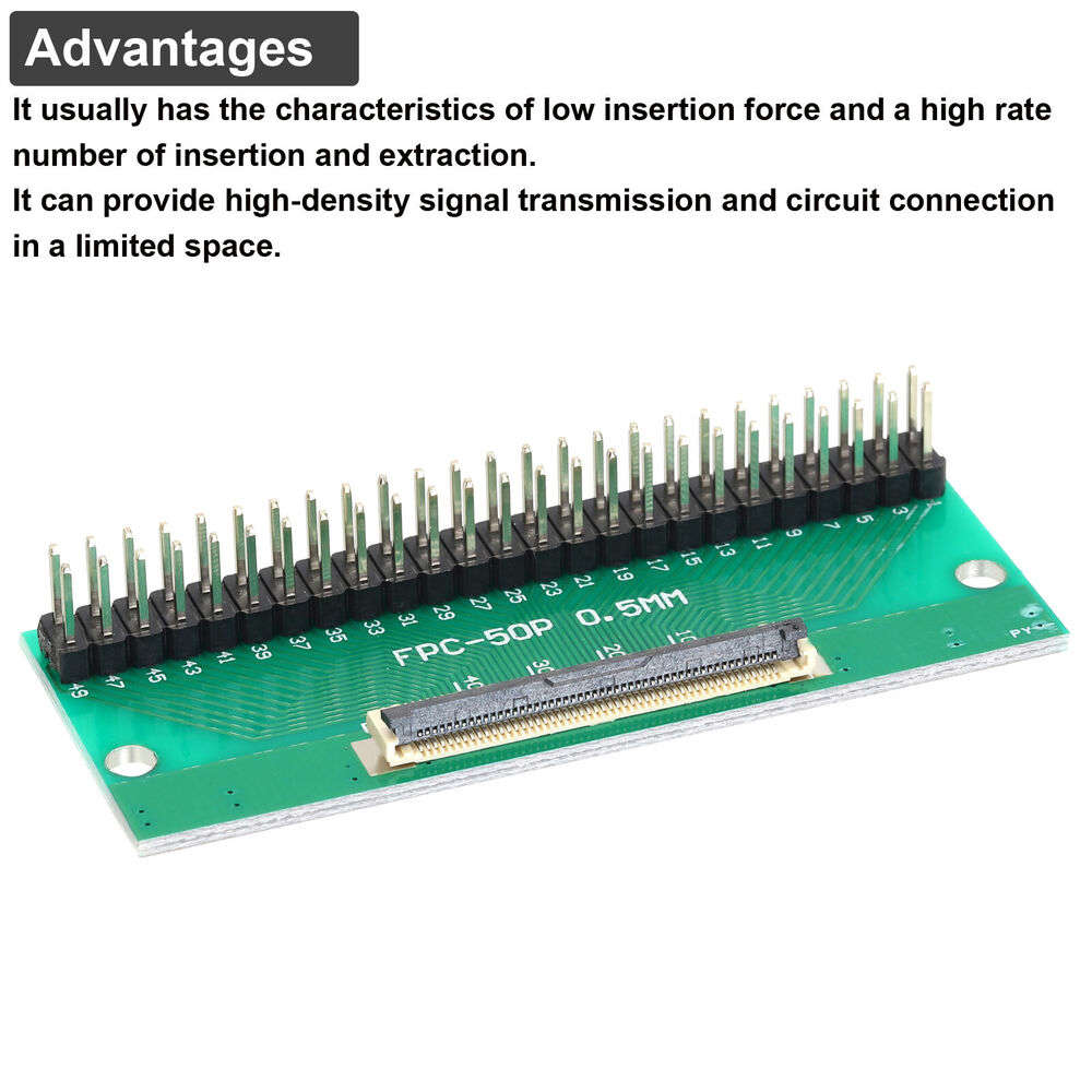 2pcs 50 Pin Double Row Male Pin Header Strip Adapter for FFC FPC Connectors
