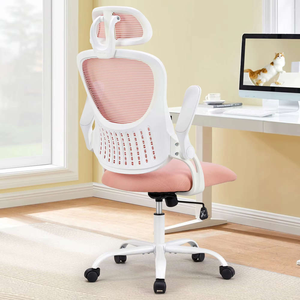 Ergonomic Mesh Office Chair with Flip-Up Arms and Adjustable Headrest