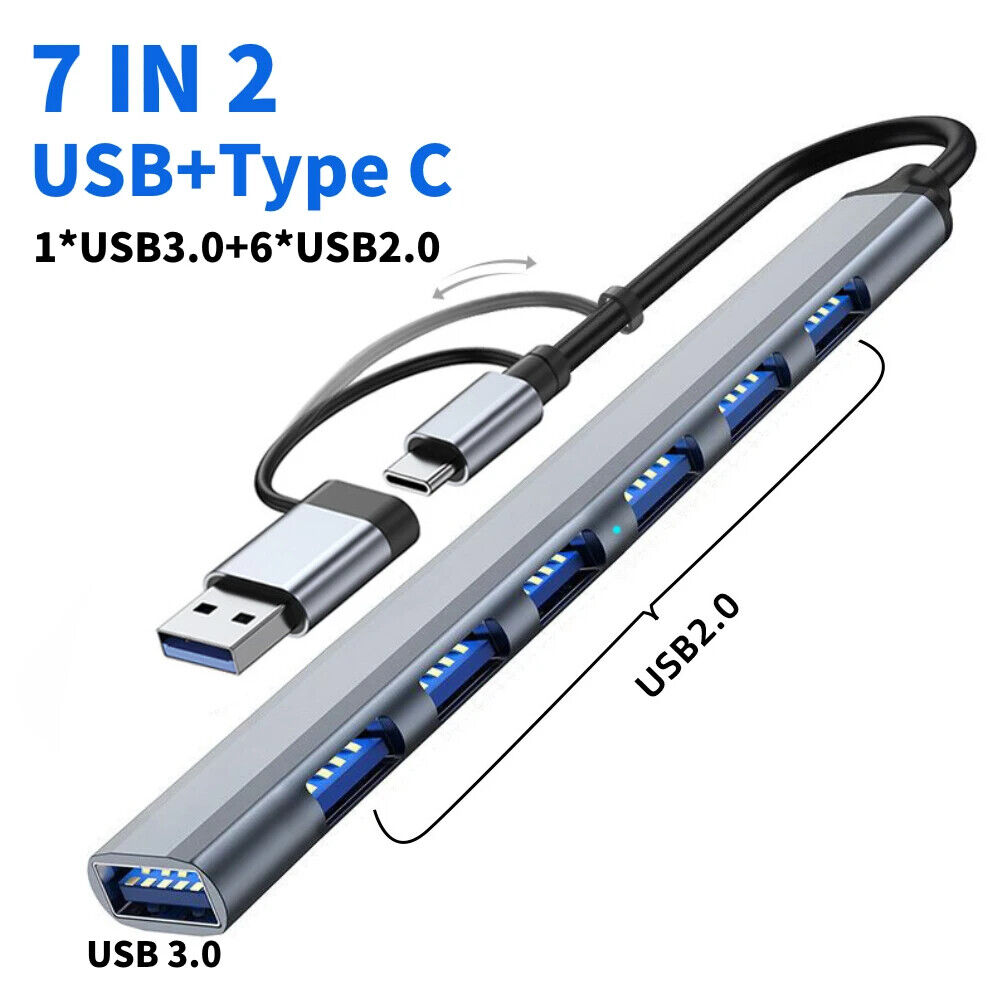 USB-C Multi-Port Docking Station with USB 3.0, SD/TF Card Reader, Audio Jack