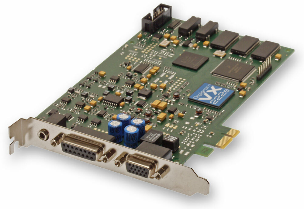 Digigram VX222e 24bit 192KHz AES Digital Broadcast Audio PCIe Card with XLR Cables