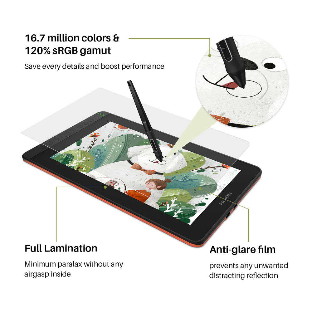 Huion Kamvas 12 2021 Refurbished Graphics Tablet with Android Certification