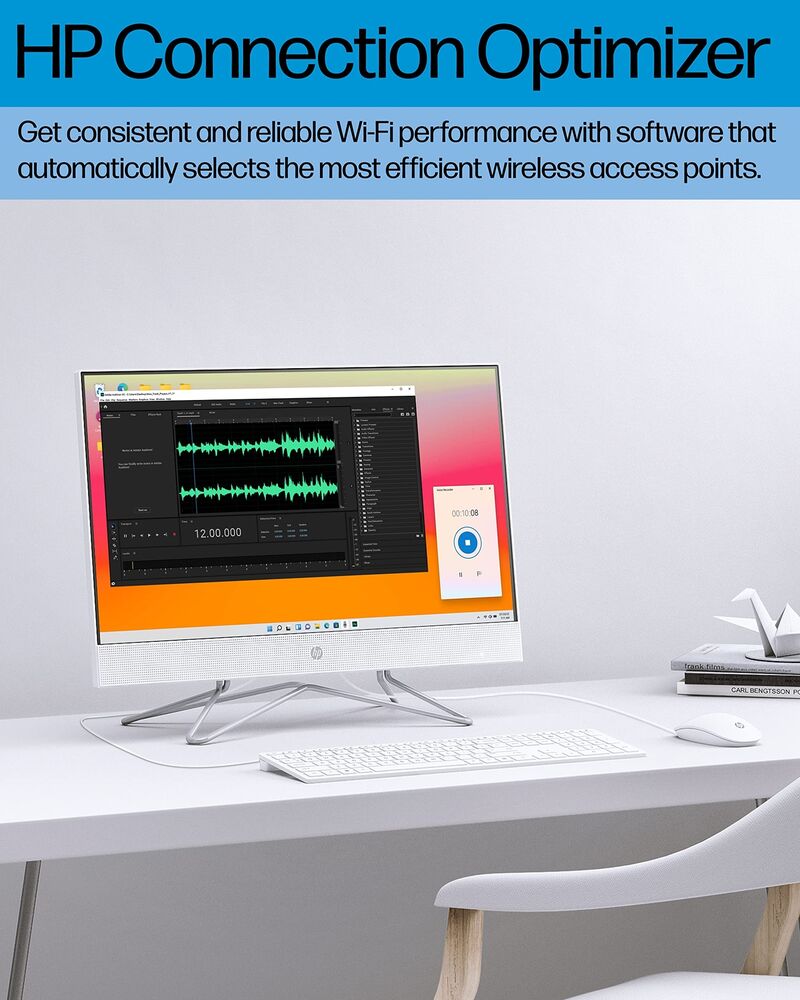 HP All-in-One PC Desk Computer 21.5" Ryzen 3 8GB RAM 256GB SSD Win11 H 22-dd0032