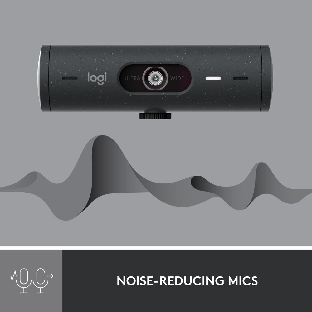 Logitech Brio 500 Webcam with Privacy Cover - High-Definition Video