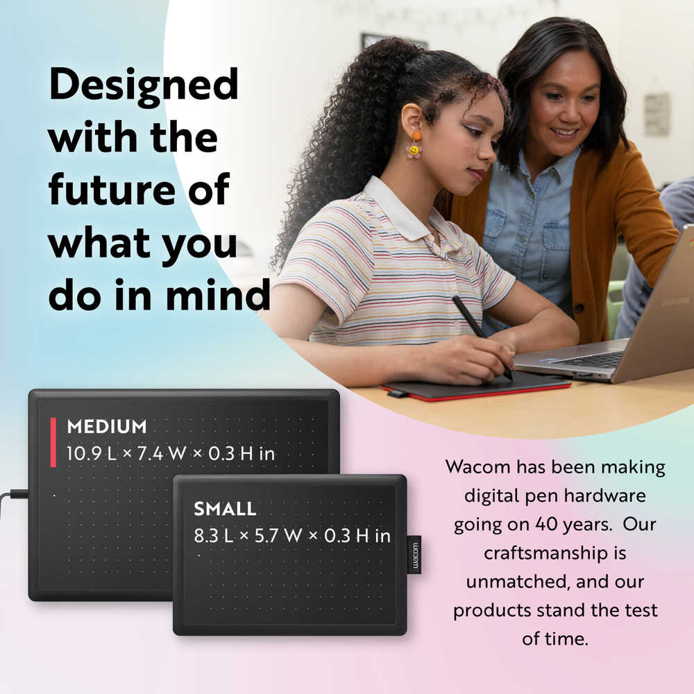 Wacom One Medium Graphics Drawing Tablet - New