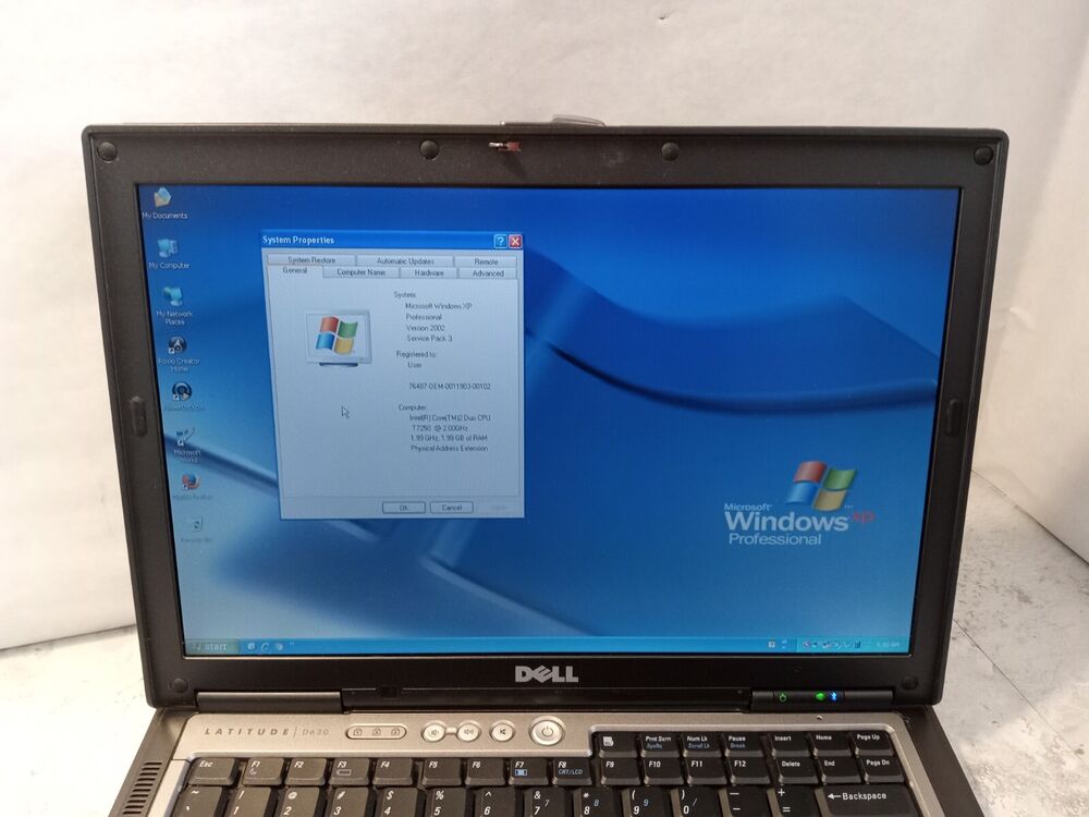 Dell D620 Laptop - 1.66GHz, 2GB RAM, Windows XP, WiFi, DVD Drive