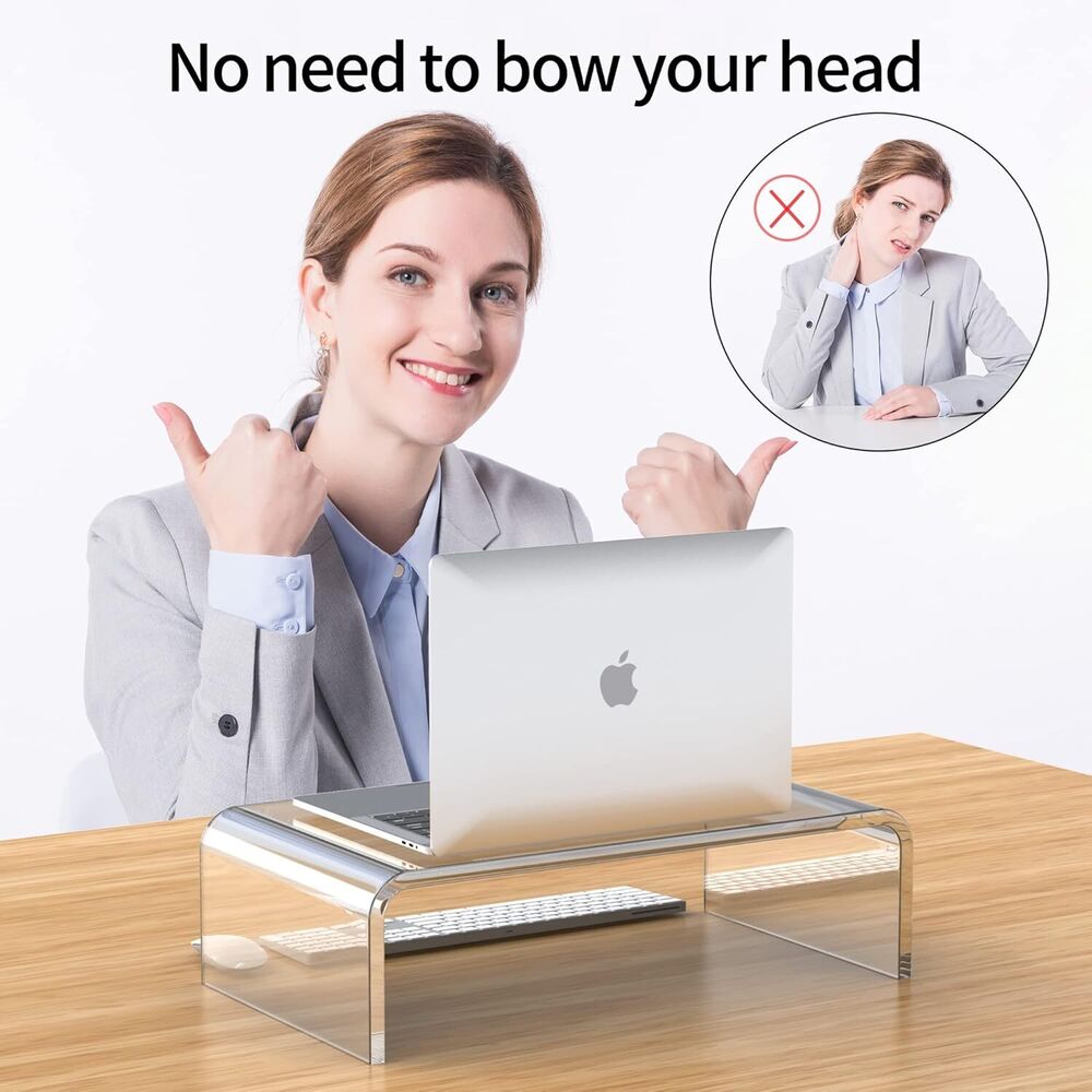 Clear Acrylic Monitor Stand Riser for Desk