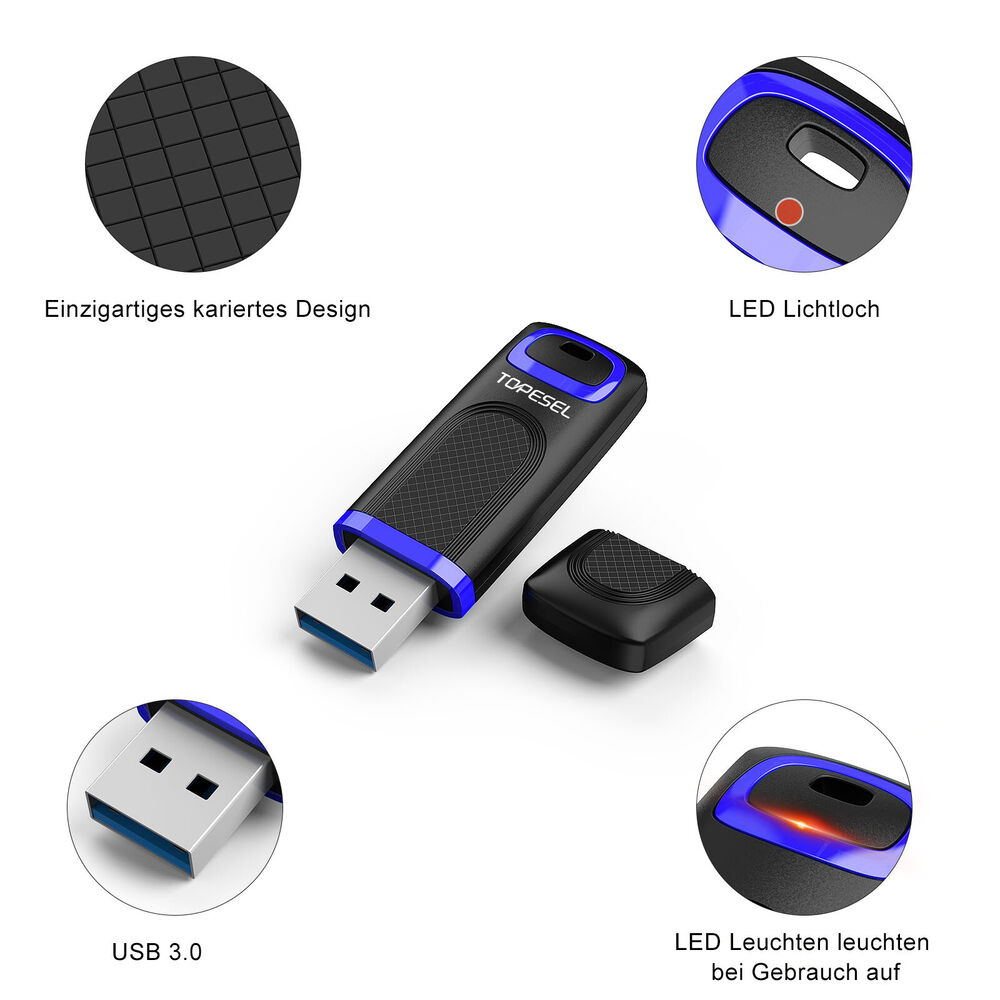 High-Speed USB 3.0 Flash Drives - 32GB, 64GB, 128GB Options