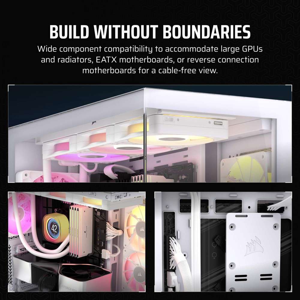 CORSAIR 3500X ARGB ATX Mid-Tower PC Case - White Edition
