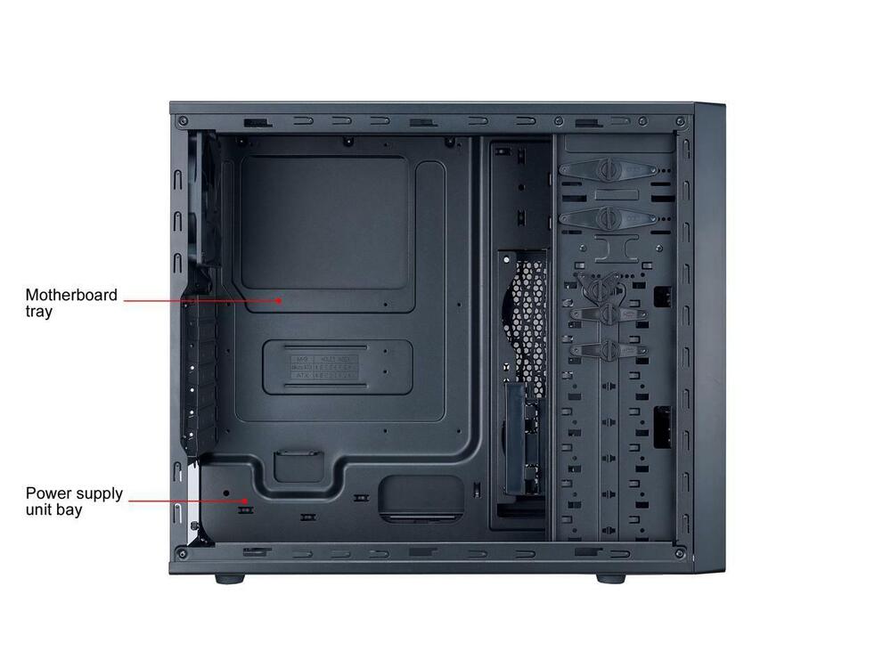 Cooler Master N400 ATX Tower - Minimalist Design with Front Mesh Ventilation