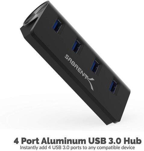 SABRENT 4-Port USB 3.0 Aluminum Hub with 2.5ft Cable (HB-MC3B)