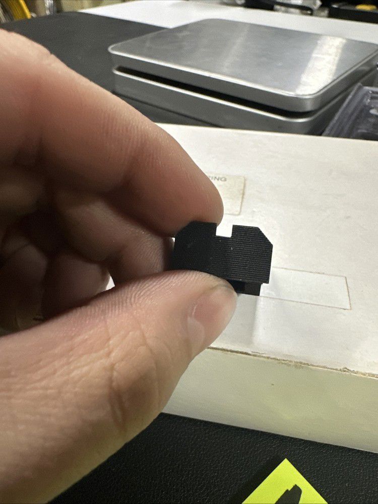 1911 Bomar Black Target Square Blade Rear Sight - Enhanced Precision for Firearms