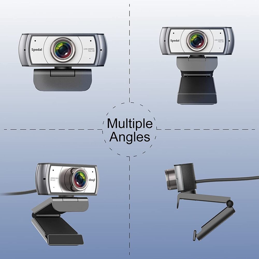 Spedy 120° Wide-Angle HD Webcam with Microphone