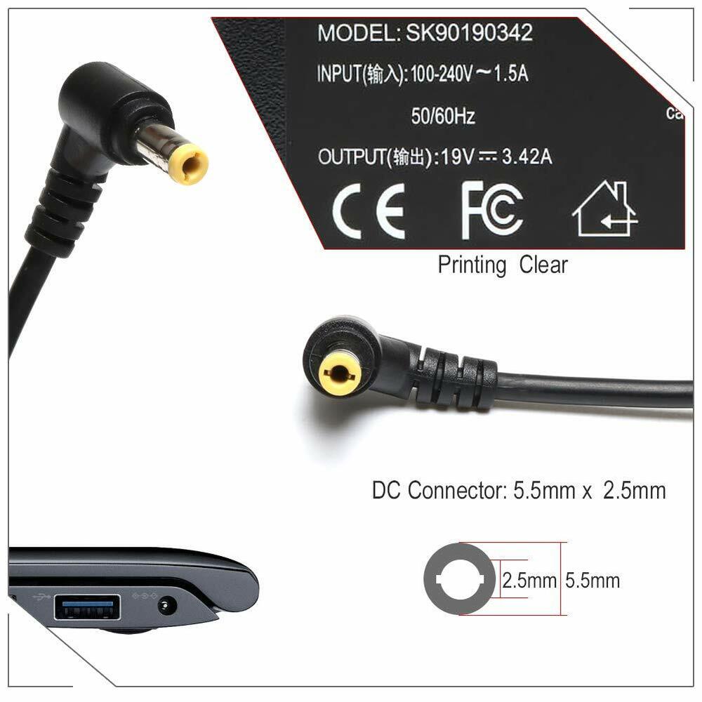 65W AC Power Adapter for Getac V110 F110 Rugged Tablets