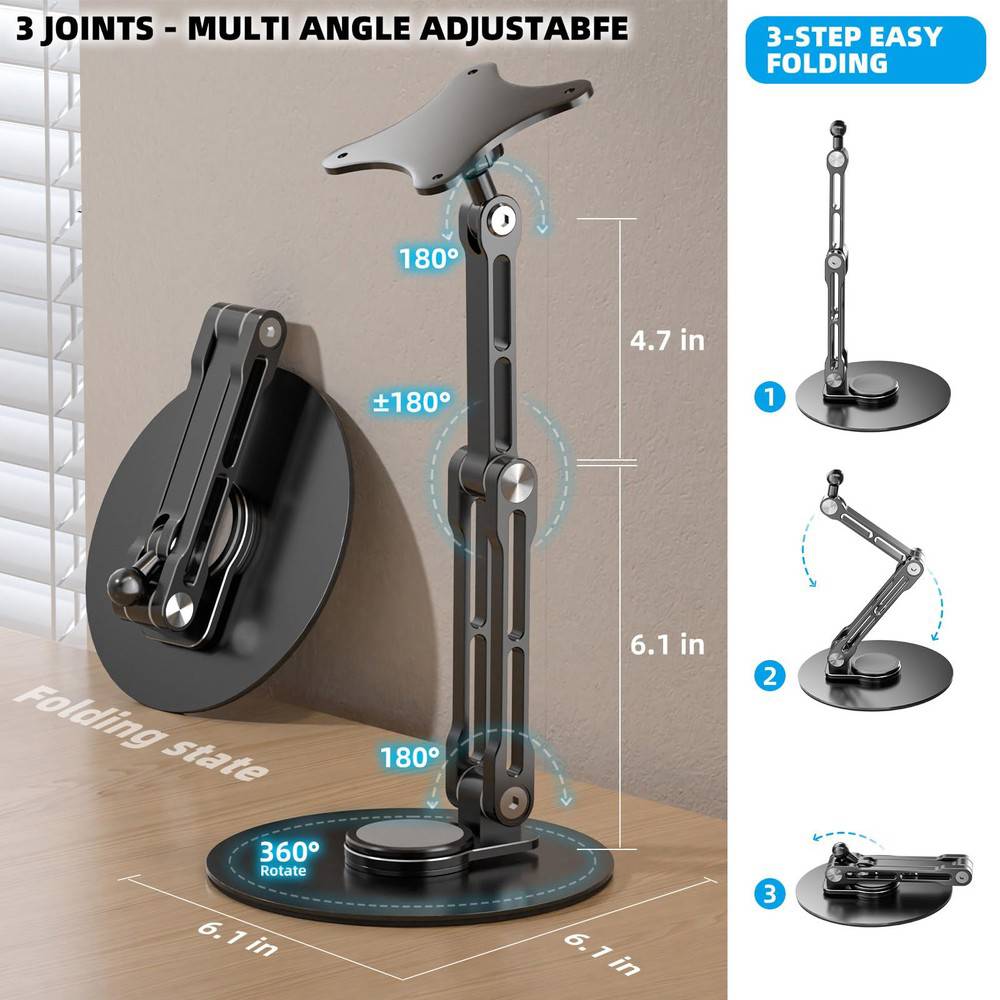75mm VESA Foldable Monitor Stand for 15.6-17" Displays