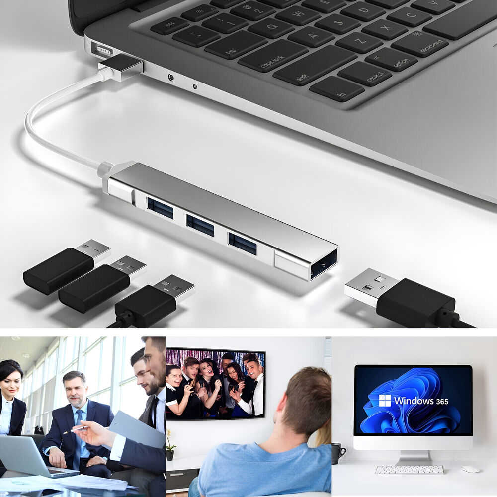 USB 3.0 4-Port Hub Splitter - High-Speed Connectivity for Multiple Devices