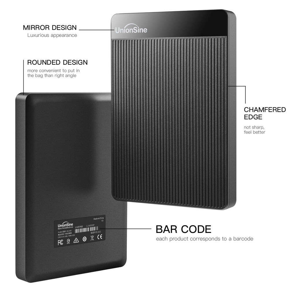 1TB/2TB Portable External USB 3.0 Hard Drive Storage HDD for Gaming Consoles