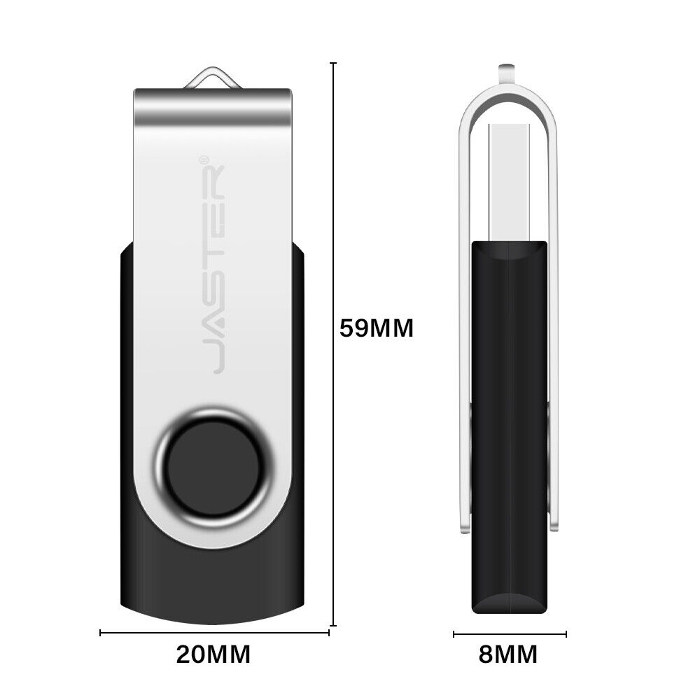 High-Capacity USB Flash Drives - 4GB to 128GB Options