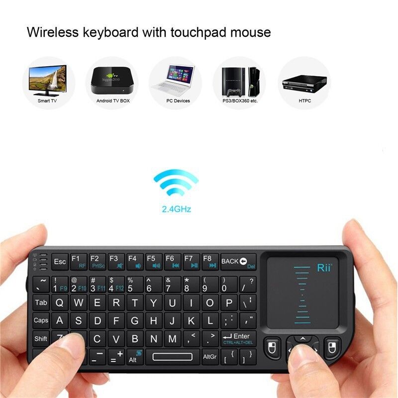 Rii X1 2.4Ghz Wireless Mini Keyboard for PC, Smart TV, and Raspberry Pi