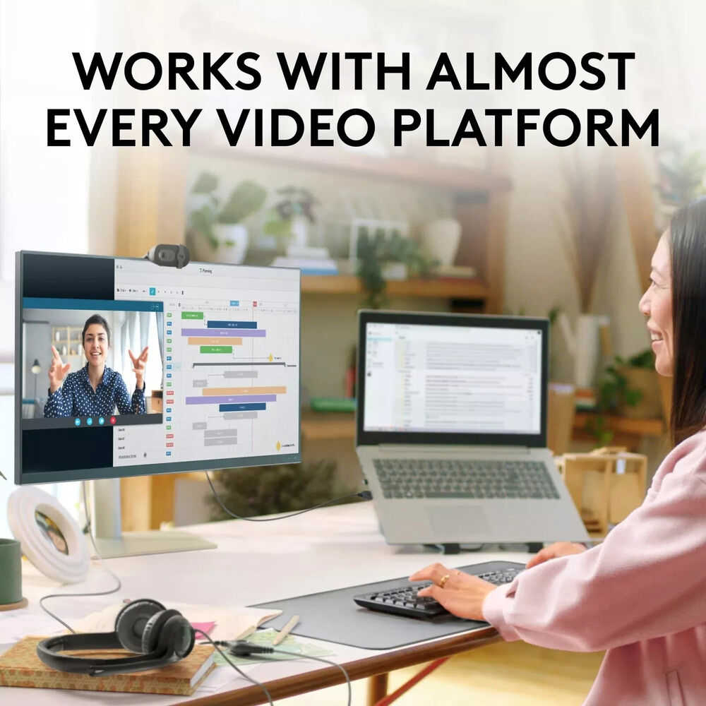 Logitech Brio 101 Webcam | Full HD 1080p with Auto-Light Balance