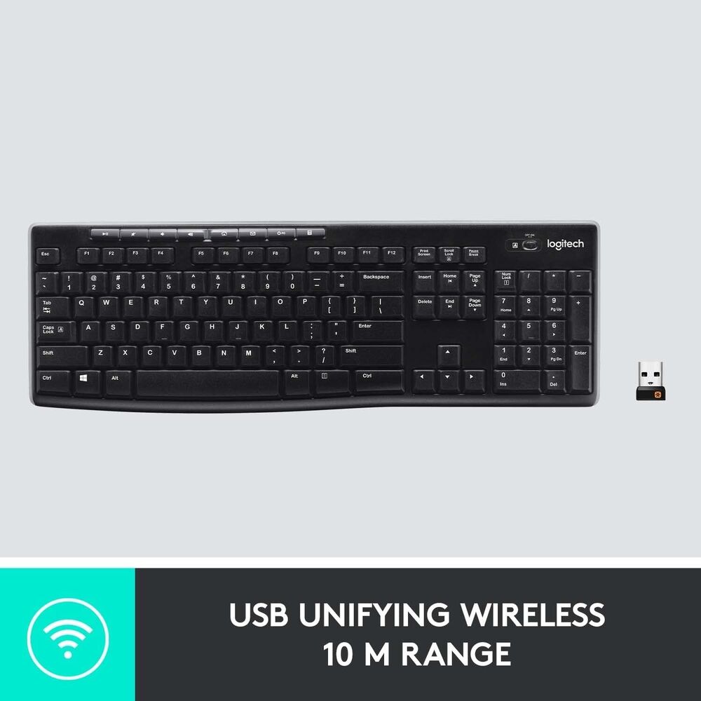 Logitech K270 Wireless Keyboard with 2.4 GHz Connectivity