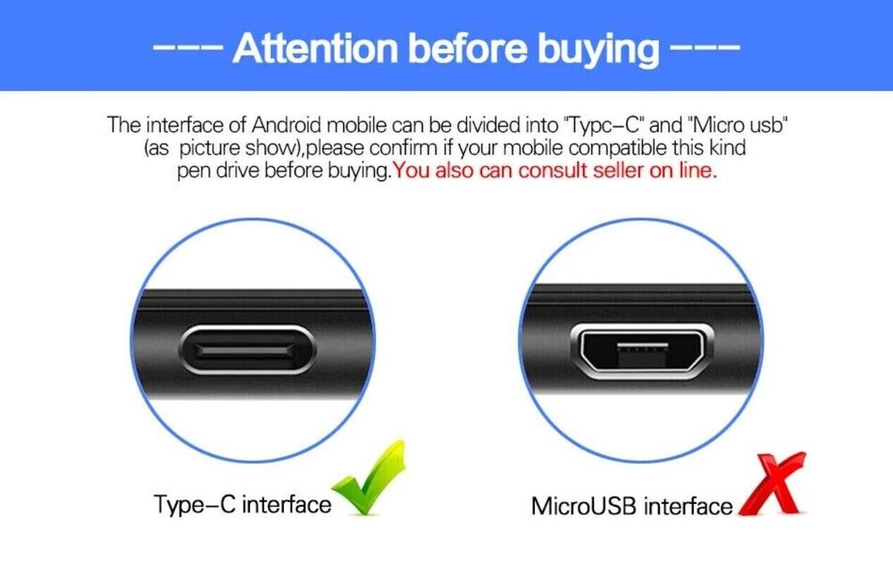 256GB Dual-Interface Type C Flash Drive - High-Speed USB 3.0 & USB C